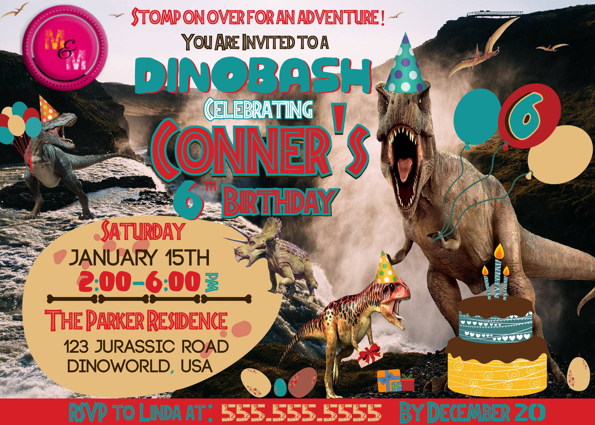 editable-dinosaur-birthday-invitation-thank-you-card-dinosaur-party-mug-mouse-designs