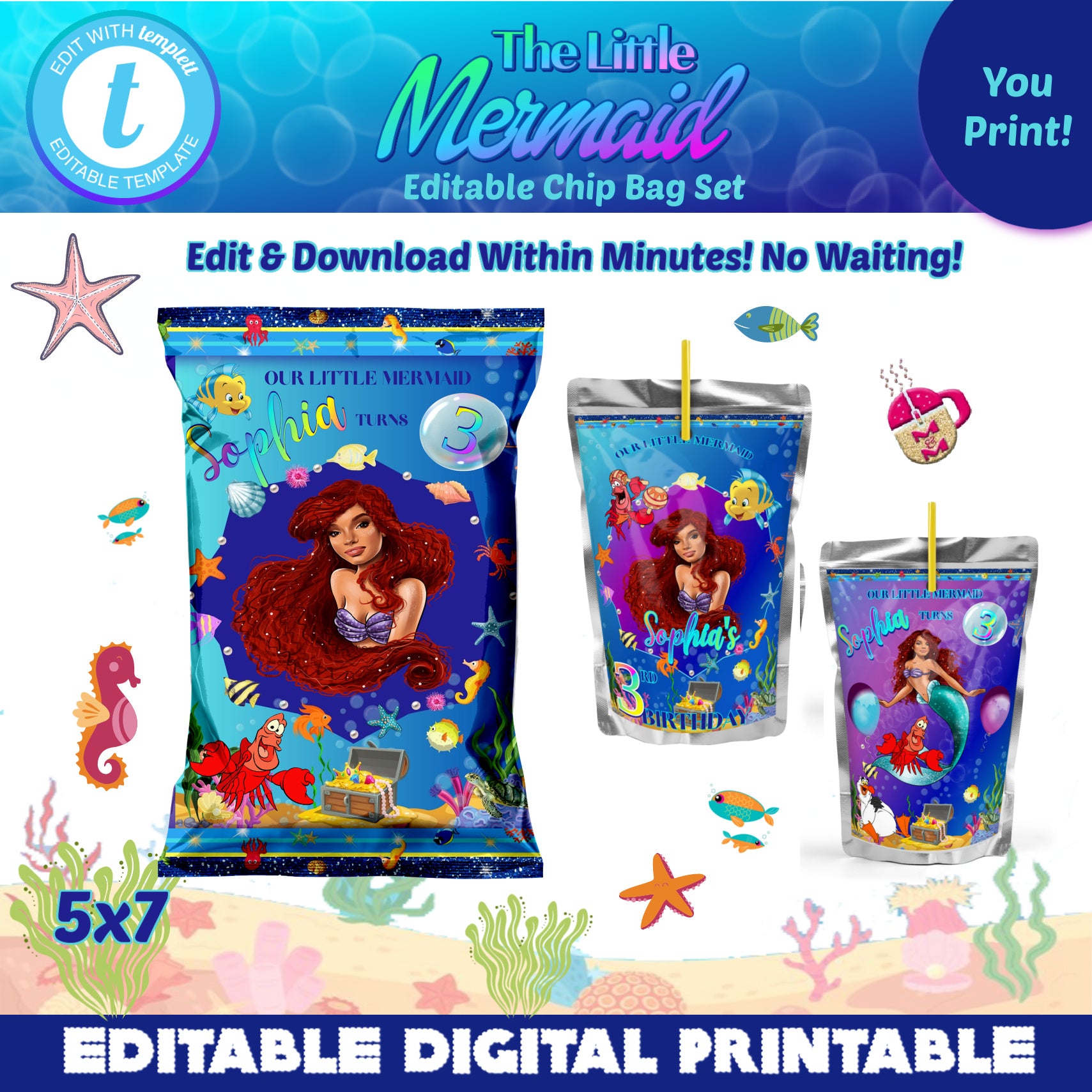 Ariel Printable Labels