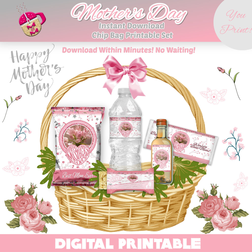 Instant Download Mother's Day Templates Set | Mother's Day Chip Bag Set | Mother's Day Bundle