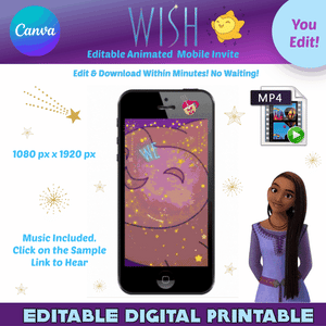 Editable Animated Wish Movie Invitation | Wish Movie Mobile Invite | Wish Video Invite