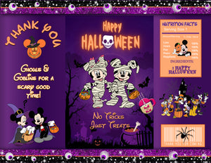 Editable Mickey Mouse Halloween Party Favor Set | Mickey Mouse Halloween Party Supplies | Mickey Mouse Halloween Templates