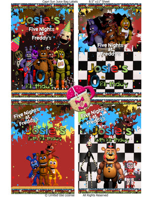 Five Nights at Freddy's (FNAF) Pringles Can Labels - FNAF Party Supplies |  Digitalproducts