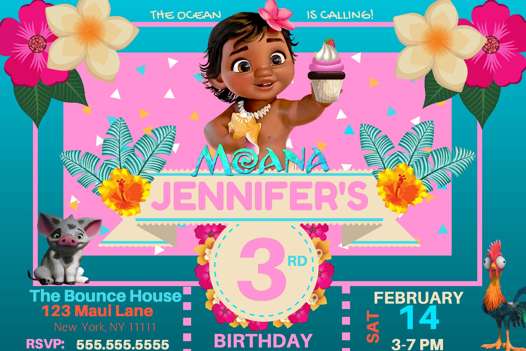 Baby Moana Birthday Party Water Labels, Baby Moana Birthday Party Drinks,  Baby Moana Birthday, Moana Party Labels 