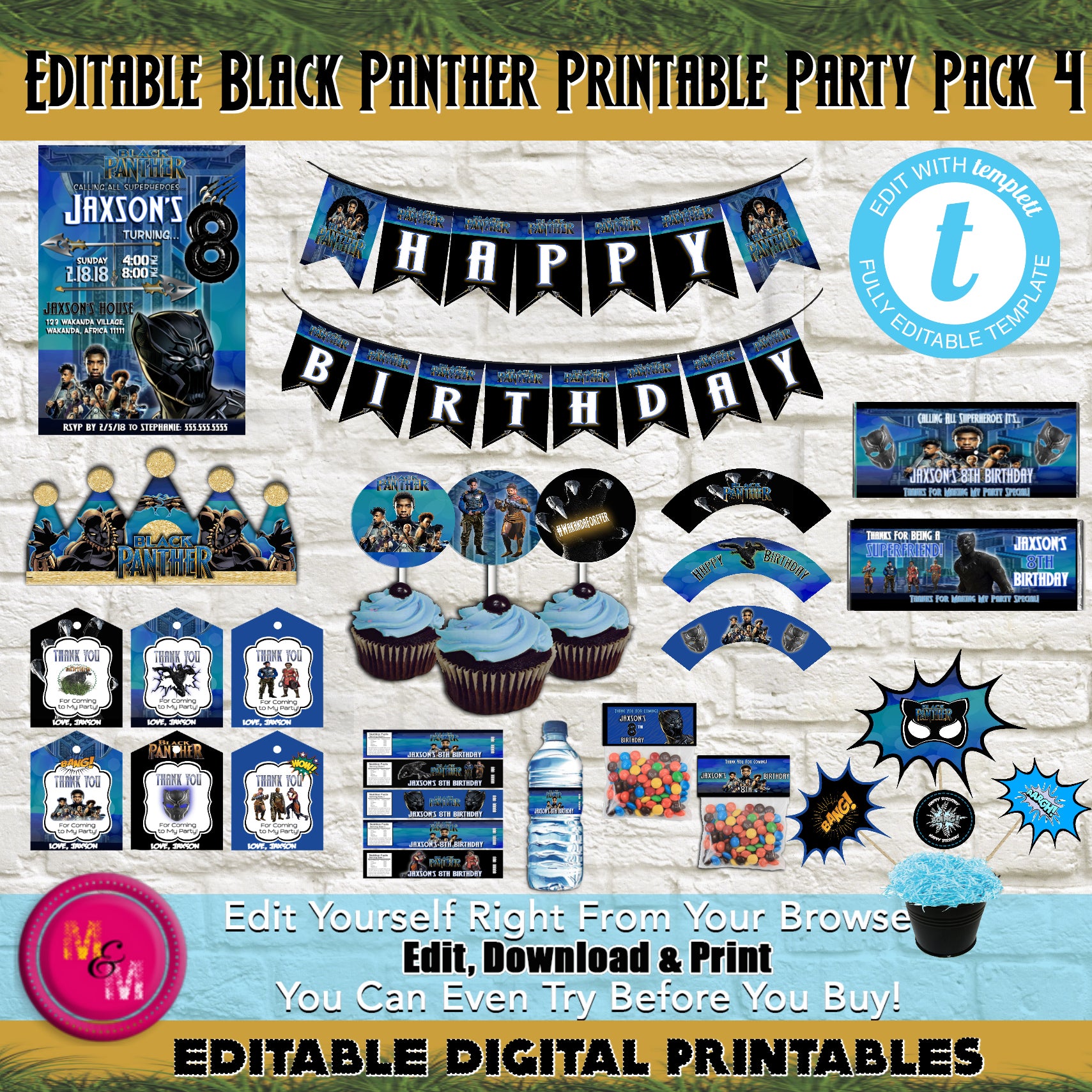 Black Panther Birthday Party Supplies