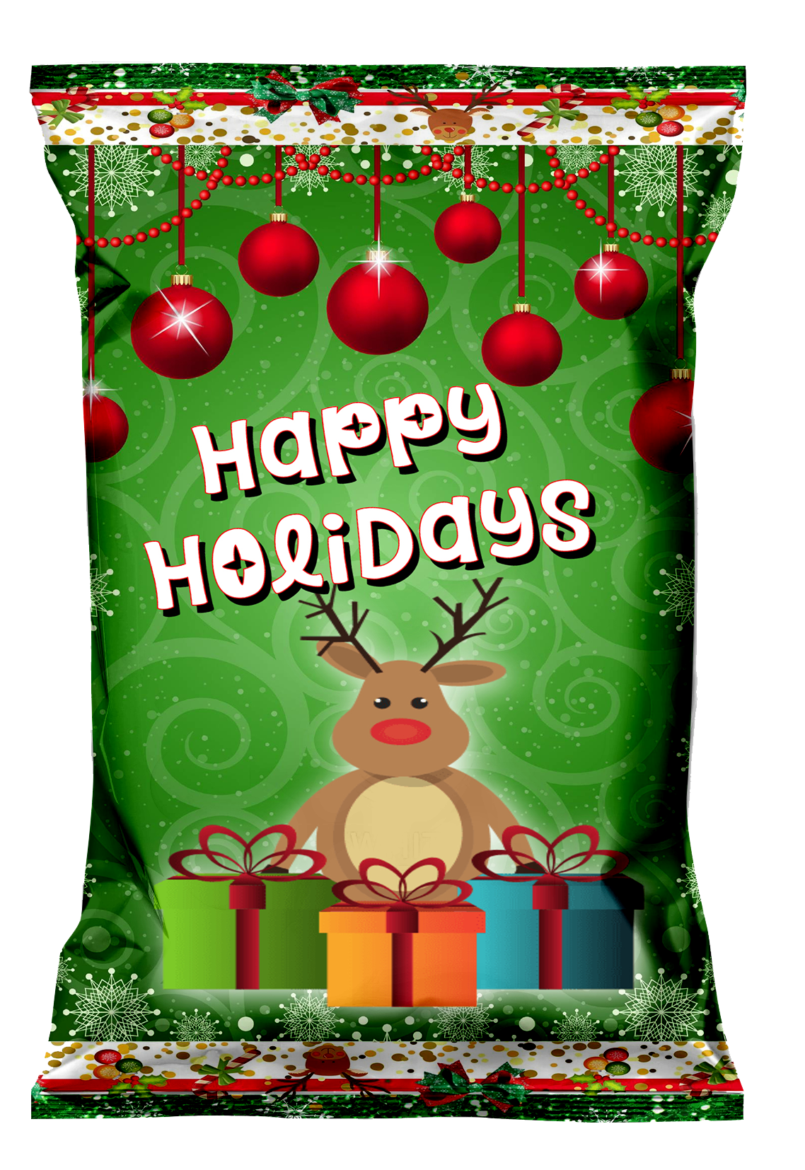 Editable Holiday Chip Favor bags,  Christmas favor bags, Printable Holiday favor bag,  Holiday Gift  Bags,  Christmas Favor Bags - mugandmousedesigns