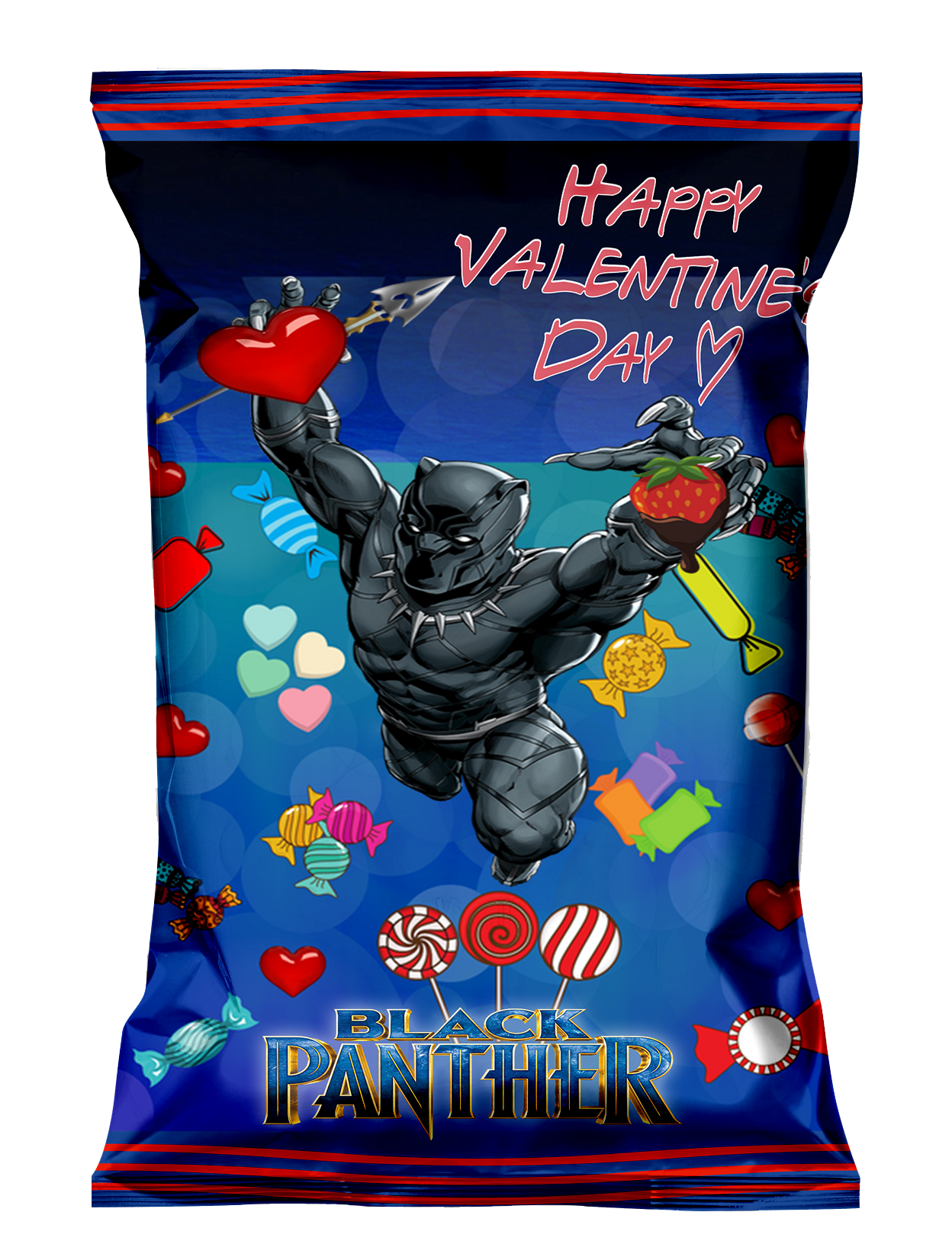 Editable Black Superhero Valentine's Day Chip Favor Bag Set, Personalized Black Superhero favor bag, Edit with Templett, Candy Bags