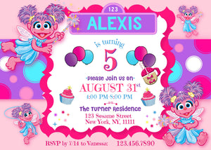 Editable Monster Party Abby Invitation, Pink Monster Party Invitation, Edit with Canva