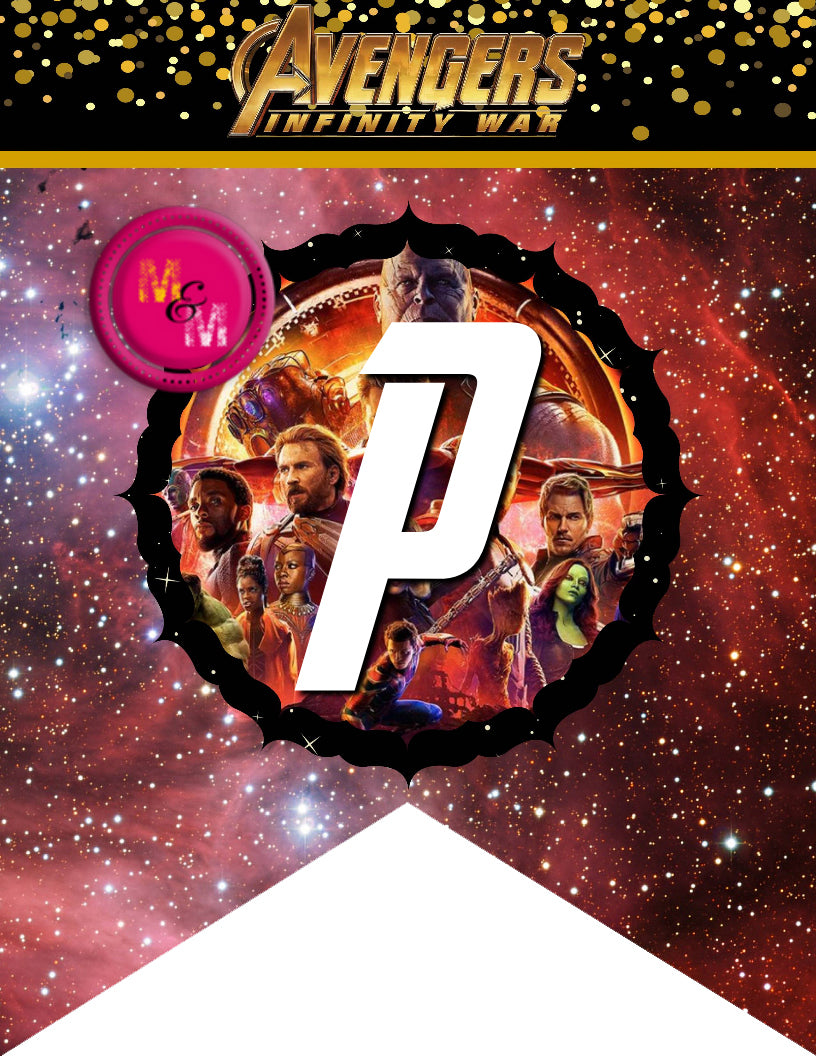 Editable Avengers Infinity War Banner Printable, DIY Print – Mug+Mouse ...
