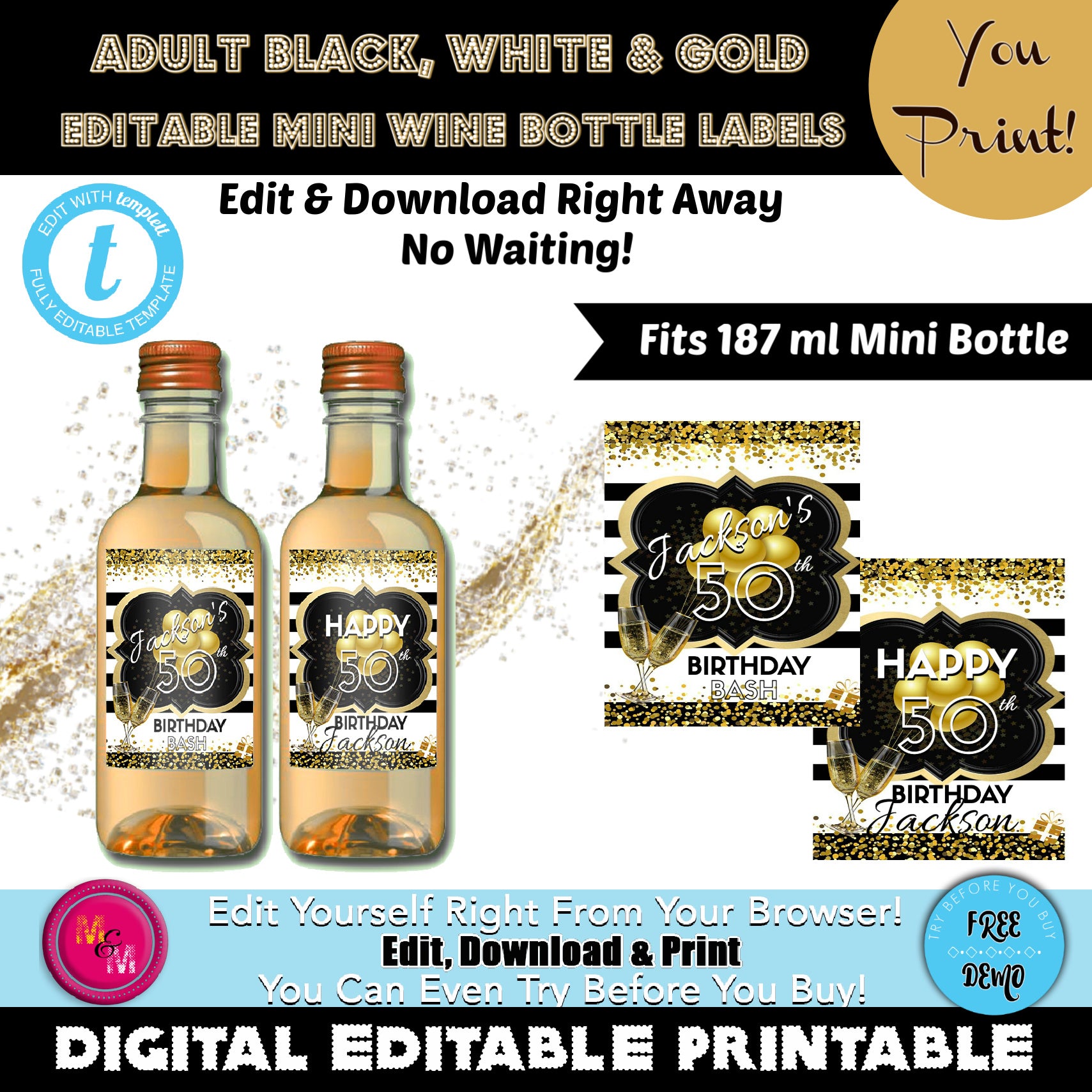 editable-adult-black-and-white-mini-wine-bottle-labels-mug-mouse-designs for Free Printable Mini Wine Bottle Labels Editable Adult Black and White Mini Wine Bottle Labels – Mug+Mouse Designs for Free Printable Mini Wine Bottle Labels