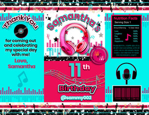 Editable Music Birthday Party Kit, Music Party Bundle, Music Party Package, Music Printables