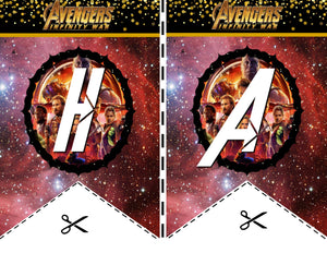 Editable Avengers Infinity War Banner Printable - mugandmousedesigns