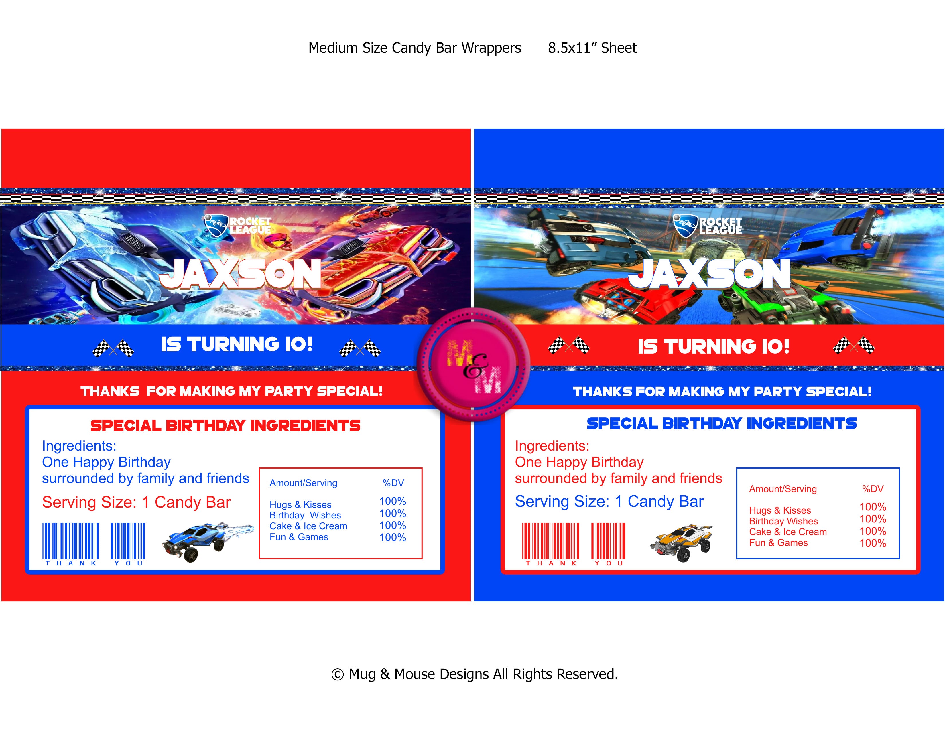 Editable  Racing League Party Favors Set, Racing Video Game Printables, Rocket Racing Set