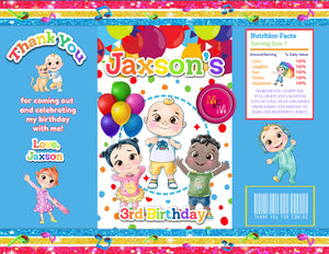Editable Melon Kids Chip Bag, Melon Kids Party Decorations, Melon Kids Party Favors, Melon Kids Treat Bags