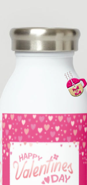 Editable Valentine's Day Water Bottle Label Template, Custom Valentine Water Bottle