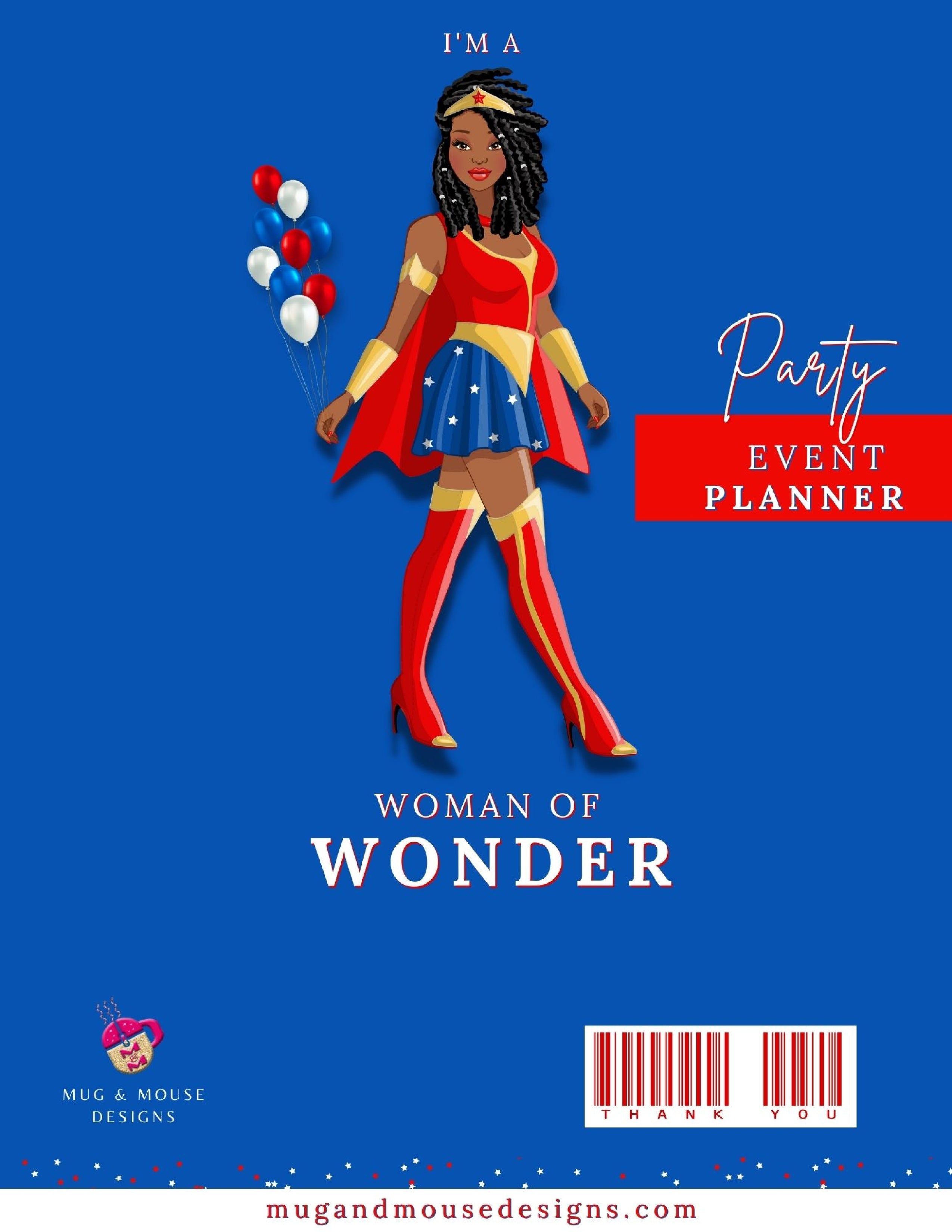 Woman of Wonder Party Event Planner | Superhero Themed Planner Printables Bundle | Event Planner Templates