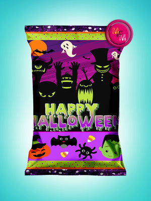 Editable Halloween Chip Bag Printable, Halloween Party Chip bag,  Halloween Party Supplies, Halloween Candy Bags, Halloween Goodie Bags - mugandmousedesigns