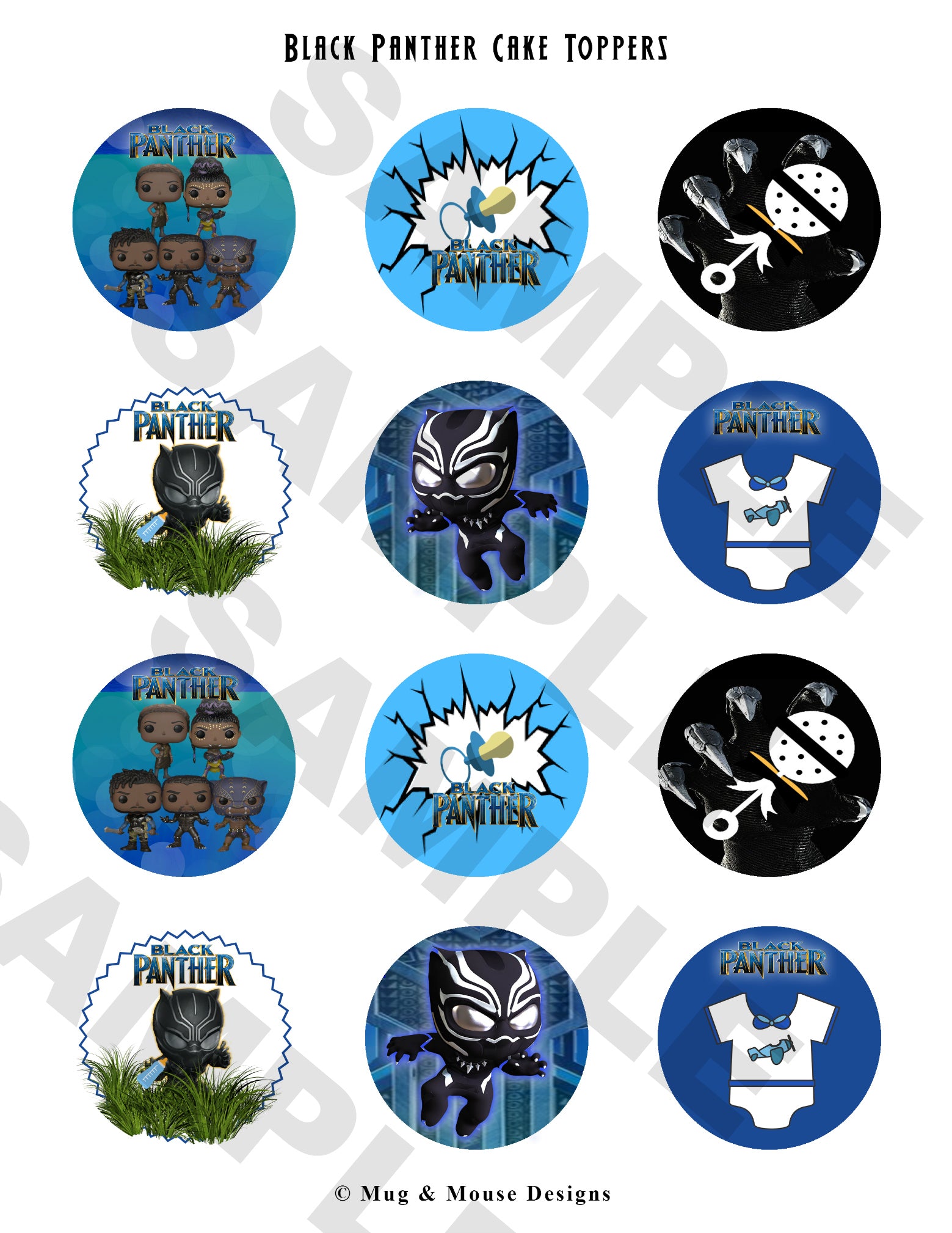 Black Panther Cake Topper Edible. | The Cake Fairy Craft