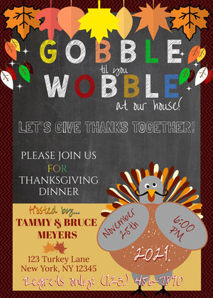 Editable Thanksgiving Invitation Printable  Thanksgiving Dinner Invite