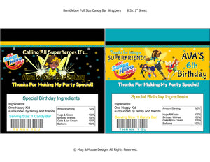 Editable Bumblebee  Birthday Printable Package, DC Superhero Girls Bumblebee Party Kit  DC Superhero Girls Bumblebee Bundle - mugandmousedesigns