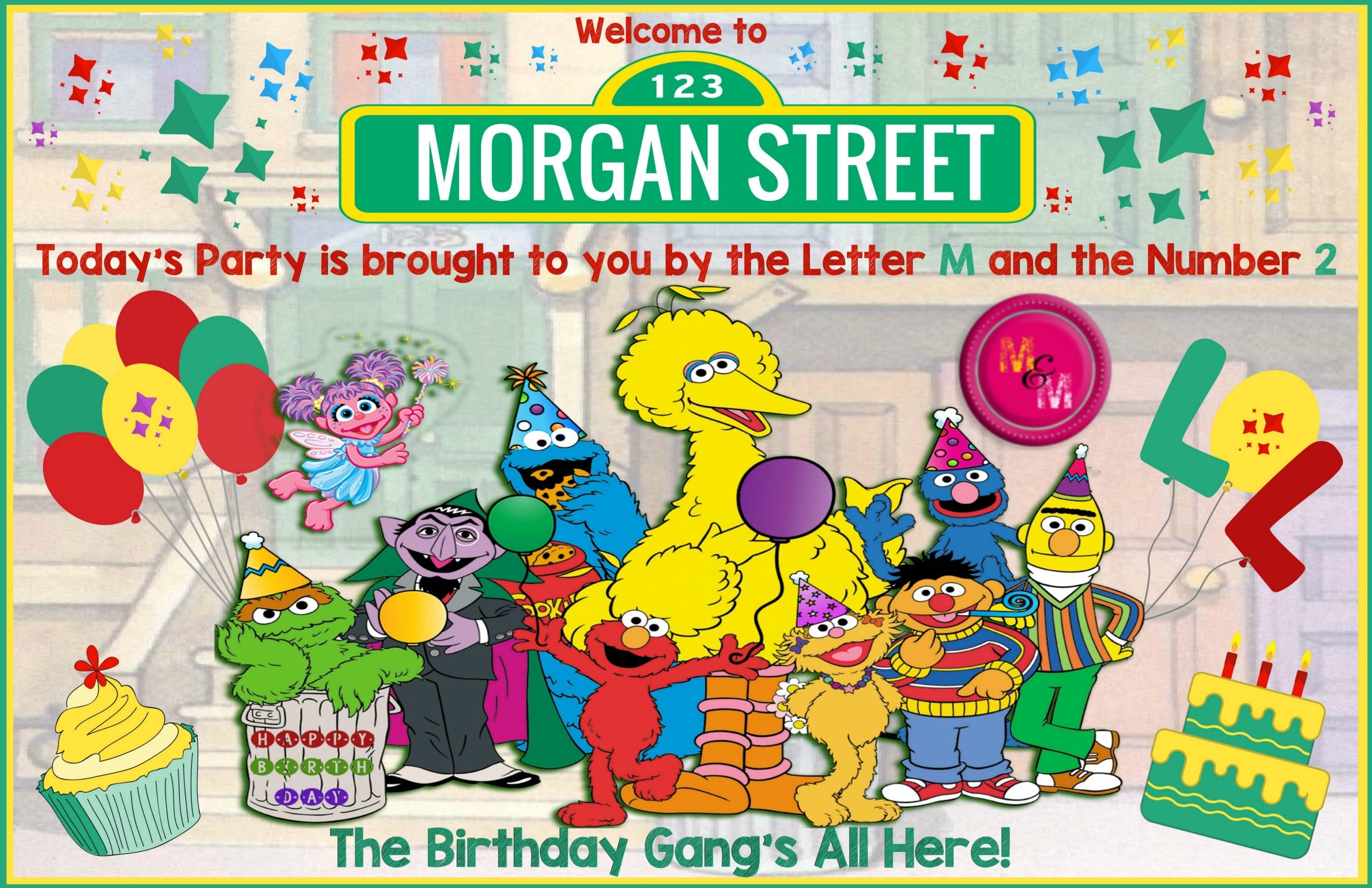 Editable Sesame Street Birthday Printable Poster, Sesame Street Sign, Sesame Street  Birthday Sign Printable, Edit with Templett - mugandmousedesigns